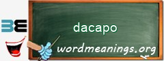 WordMeaning blackboard for dacapo